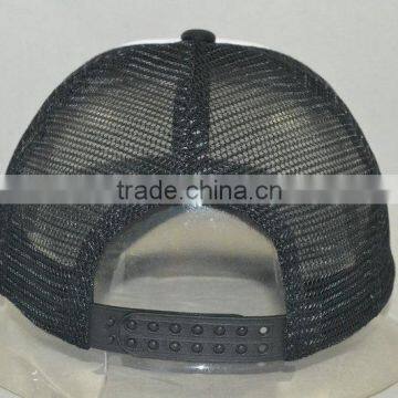 Guangzhou Hat Factory Professional Custom / 100% Polyester Fiber/white and Black/LOGO Printing/sponge Trucker Hats photo-3