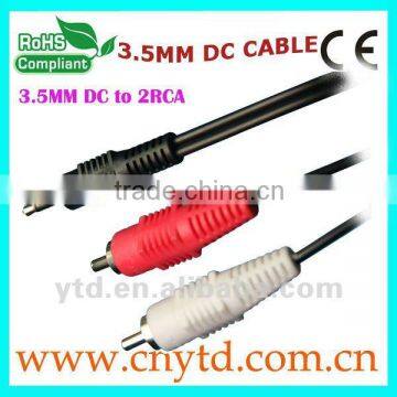 audio cable to 2 RCA cable/3.5mm jack audio cable