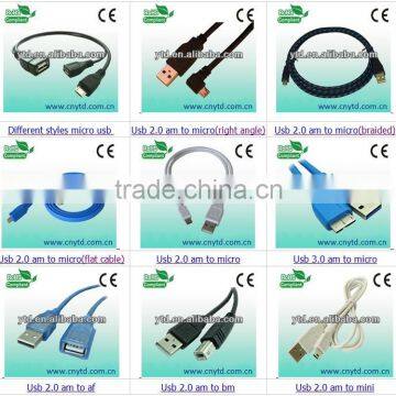 Various types usb cable shenzhen data line