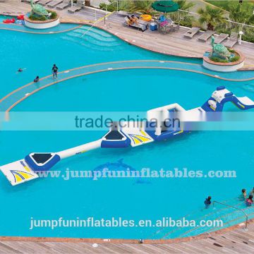 Crazy Fun!!! Floating aqua track/Children Inflatable water obstacle course/Water park games