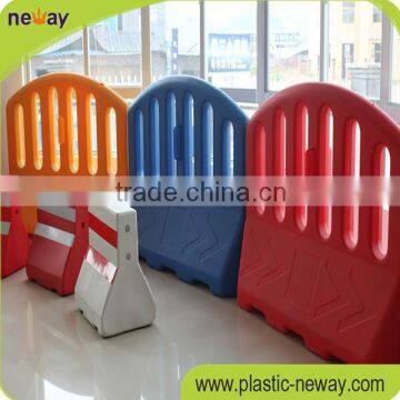 Low cost highly visible water filled barriers prevent accidents