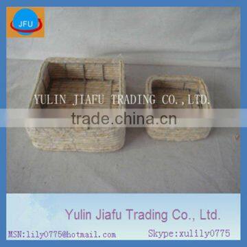 Square shape wire frame corn husk discount storage baskets balcony bin & container