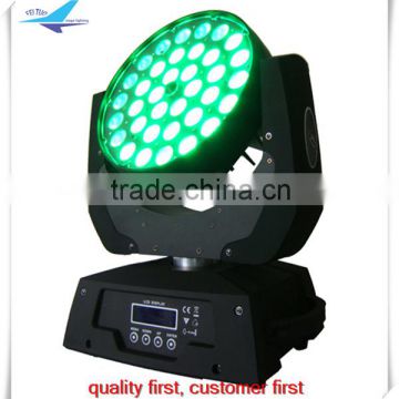 (16pcs)free shipping dj lighting quad color rgbw led zoom moving head high quality wash led moving head 36 10w