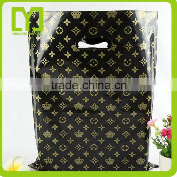 Custom logo design printing die cut plastic bag plastic shopping bag