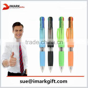 4 in 1 multicolor plastic ball pen New design multicolor roller pen