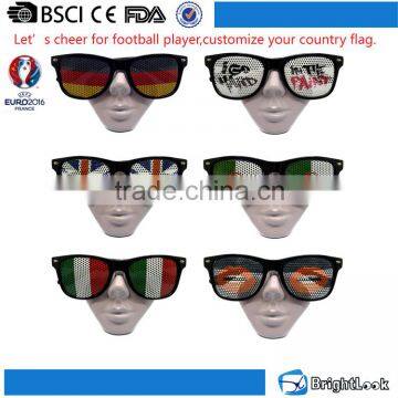 Party Sunglasses For promotion Sticker printed lens Sunglasses Logo Sticker Pinhole Lens Custom Sunglasses for Party with UV400