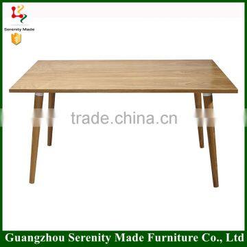 2015 solid wood legs dining room table set