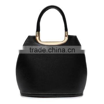 Fashion Ladies Bicolor Pu Shoulder Bag Shopping Handbag