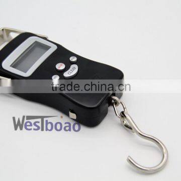 50kg hanging scale with 1m tape,peak.temperature measure