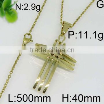 Hot selling cross gold filled tribal necklace