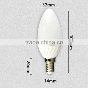 2014 Shenzhen 3W,5W,7W,9W,E27 E14 5630 Milky white ceramic led candle bulb hot sale JVE-Live Trade Show