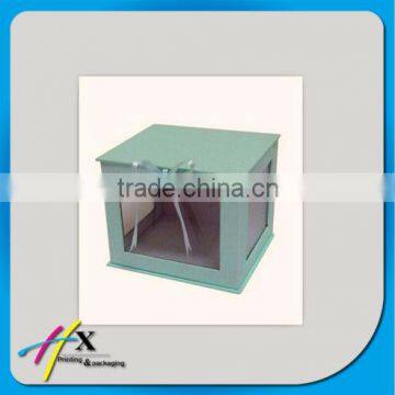 Three PVC windows cardboard gift box