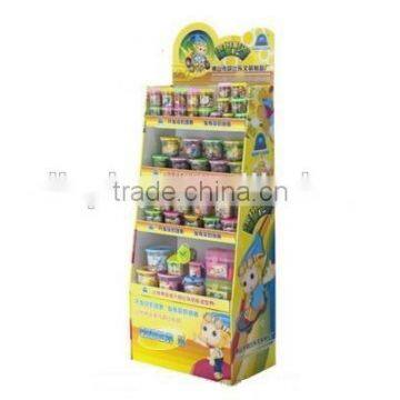 cardboard display stand paper shelves corrugated display racks promotional floor display for Children's toy