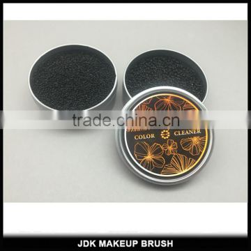 Customized Logo Powder Brush Cleaner Box Color Cleaner Sponge Metal Box