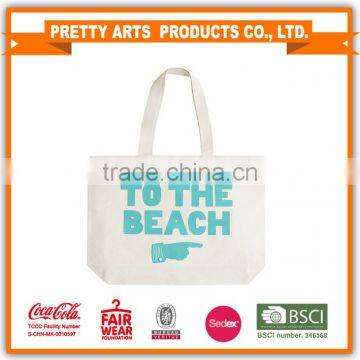 BSCI factory audit 4P 'To The Beach' Canvas Beach Bag standard color MOQ 100pcs all in-stock for wholesales