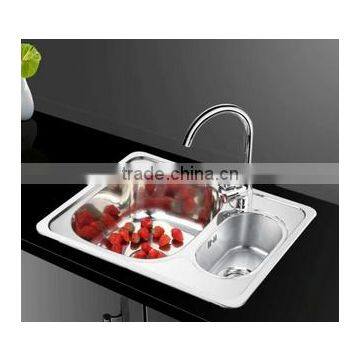 Factory directly Stainless steel 304 double groove kitchen xiancai basins sink sink drawing