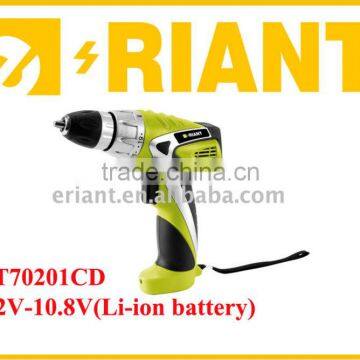 7.2V / 10.8V Li-ion battery cordless drill