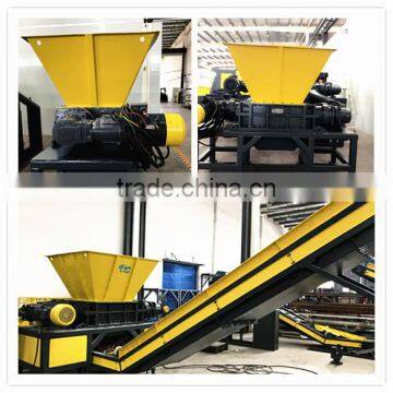 recycling HD-PE bottles by single shaft shredder 2107