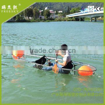 2 Person PC Plastic Crystal Clear Bottom Transparent Canoe /kayak photo-3
