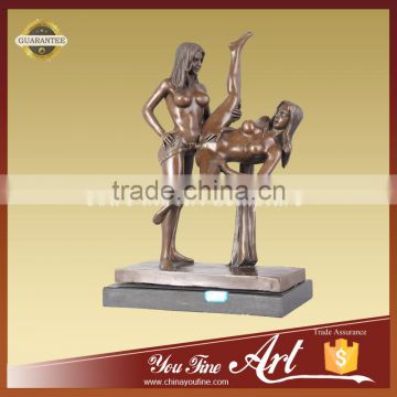 modern western bronze lesbian statues