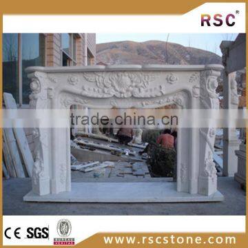 modern marble stone imitation fireplace