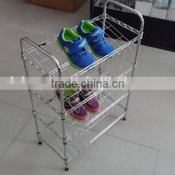 wire storage shelf and 3 tiers shoes standing organizer