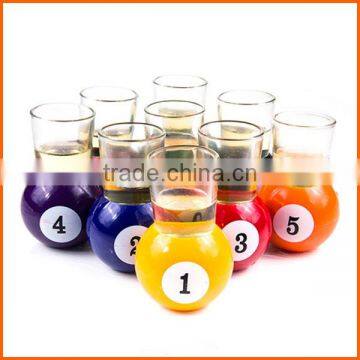 Hot sales customized clear ball shot glass