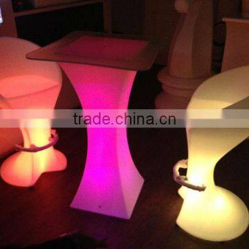 LED table and chair &portable bar square table with multicolor change