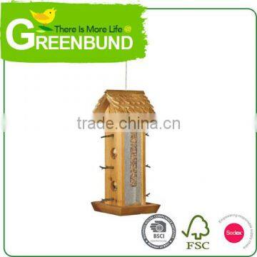 Hanging Wood Bird House Painted Cage Wild Bird Care