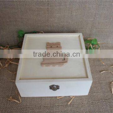 Square Unfinished Decor Wooden Toy Box Wholesale photo-2