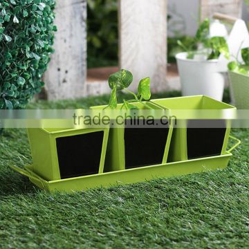 Planters Large Outdoor Garde | Chalk Board Herb Planter With Base Red 4 Pcs