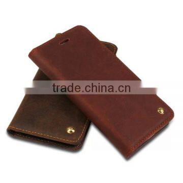 Luxury Retro Genuine Cow Leather Wallet Mobile Phone Case With Card Slot For IPhone 6 6Plus photo-6