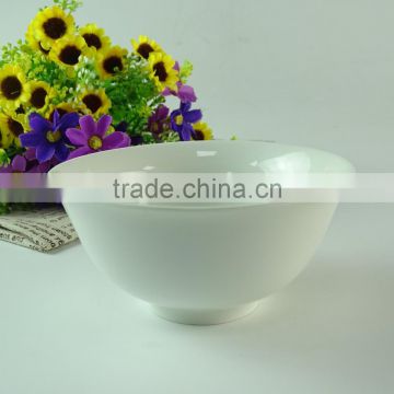 pure white ceramic round shaped rice bowl