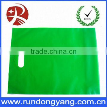 green color CPE die cut bag factory price