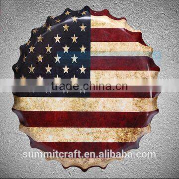 Vintage 40CM Large Beer Cap Metal Wall Art photo-1