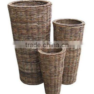 Outdoor Garden Natural Rattan Flower Pots