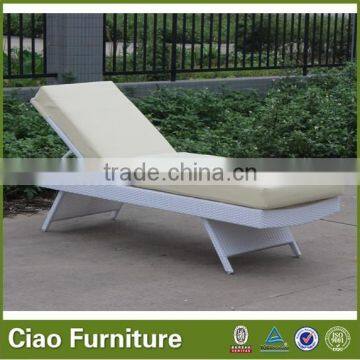 All-weather Outdoor Patio Synthetic Rattan Chaise Lounge Chair photo-2