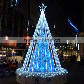 Home and outdoor garden edging decoration 2m to 16m or 6.5ft to 53ft Height artificial large 3d LED Christmas Tree E06 3012