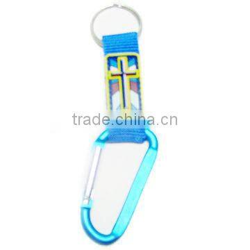 2013 new Carabiner keychain with pvc label