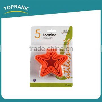 Toprank Wholesale Custom 5PCS Plastic Star Shaped Anime Cookie Cutter Set,Arabic Alphabet Cookie Cutter Set