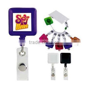 Square Shape retractable badge holder