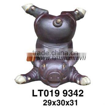 Garden Ornament Vietnam Ceramic High Fired Pig Statue