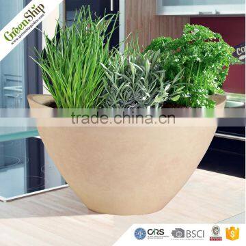 Large Morden Plain Round Coloful Indoor Large Tree Competitive Plastic Planter Recycled Durable Supplier photo-4