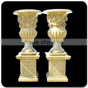 Natural Stone Flower Pot Giant Garden Pots for Sale photo-2