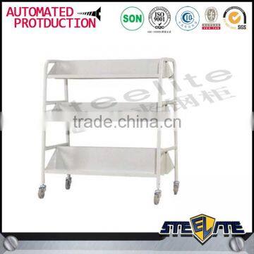 Factory Direct Sale Steel Rolling Book Cart With Wheels For Library photo-4
