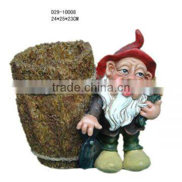 Antique gnome flower pots