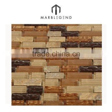 best price natural well polished marble and glass mosaic tiles