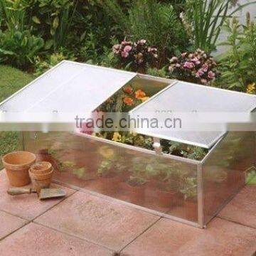 Easy DIY mini white plastic greenhouse cold frame with strong frame