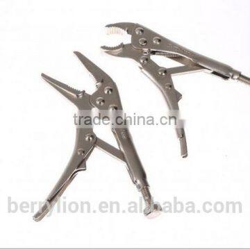 Berrylion Mini Lock Pliers Set 5"/125mm Curved and Flat Jaw Locking Plier Set for Sale photo-3