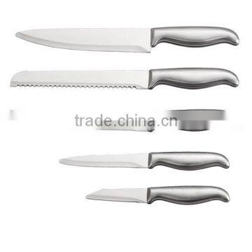 A3373 High Quality Cast Stainless Steel Bolster "V" Shape Ground Blade 5pcs Stainless Steel Knife Set photo-6